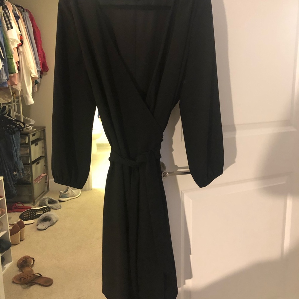 J Crew black wrap dress